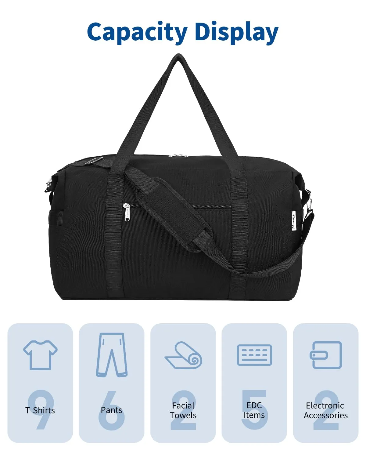 Narwey NW0330901 Borsone Viaggio Pieghevole 40L Cabina