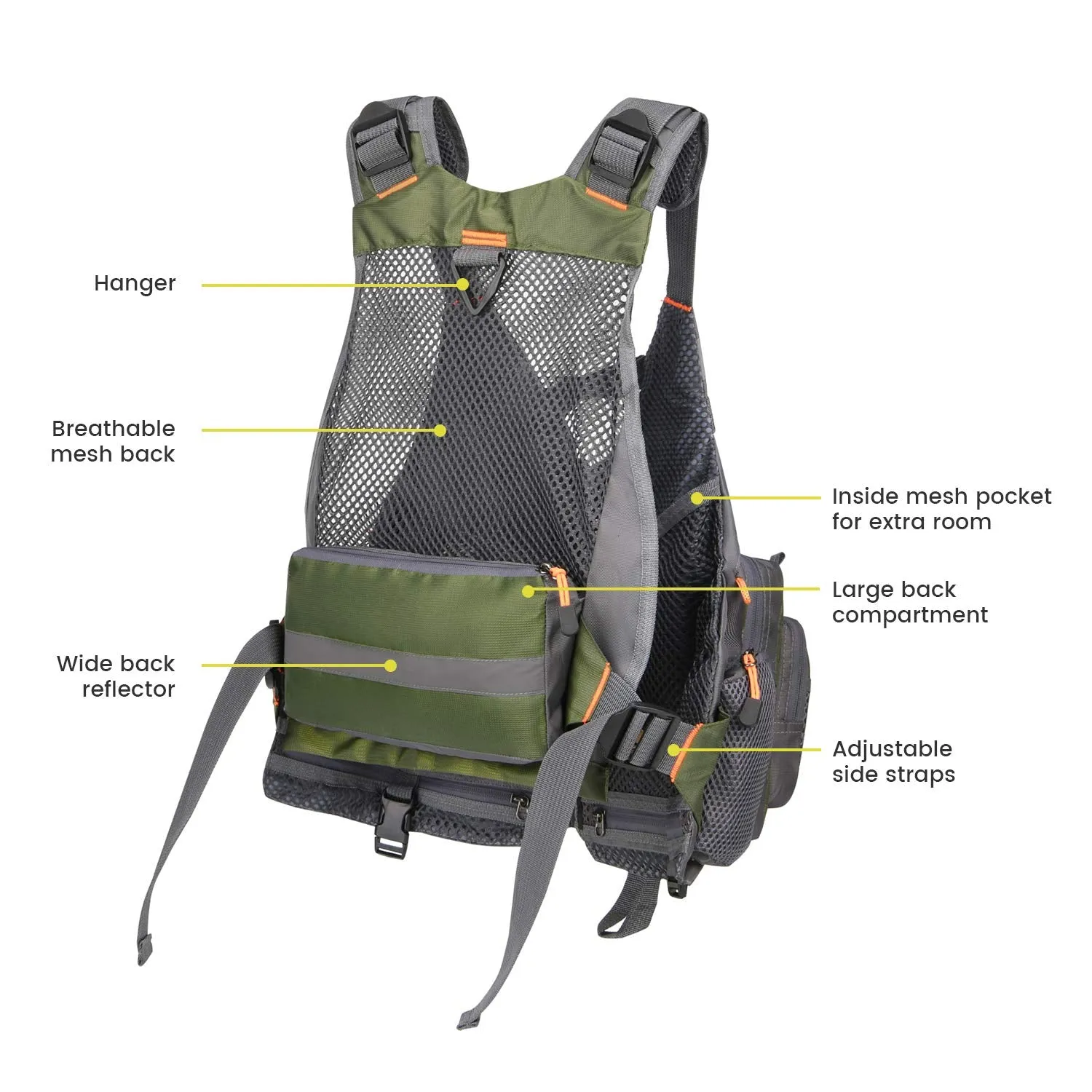 Gonex Fly Fishing Vest gilet da pesca