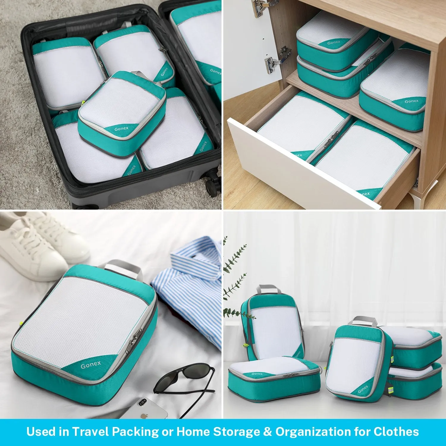 Gonex Organizer Valigia Compressione Rete