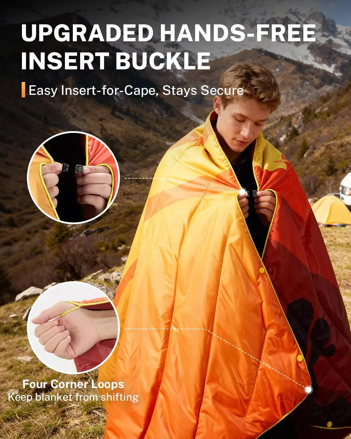 Gonex Coperta Campeggio Puffy Calda