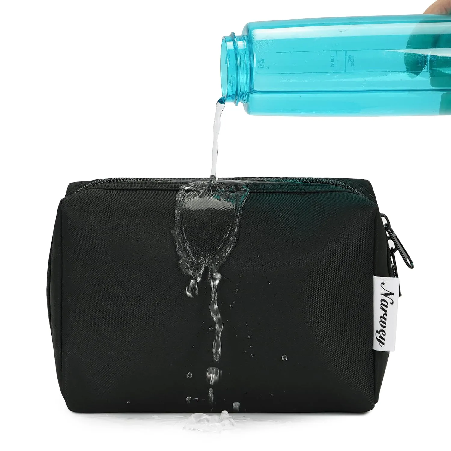Narwey pochette trucco viaggio twill con tasche
