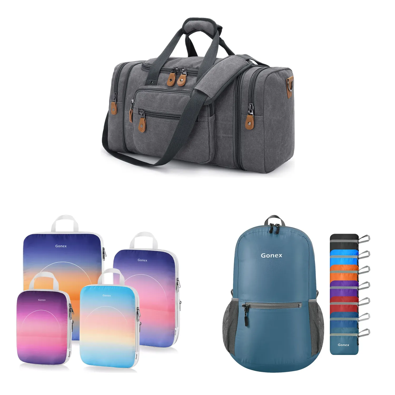 Gonex Business Travel set borsoni viaggio 60L+20L