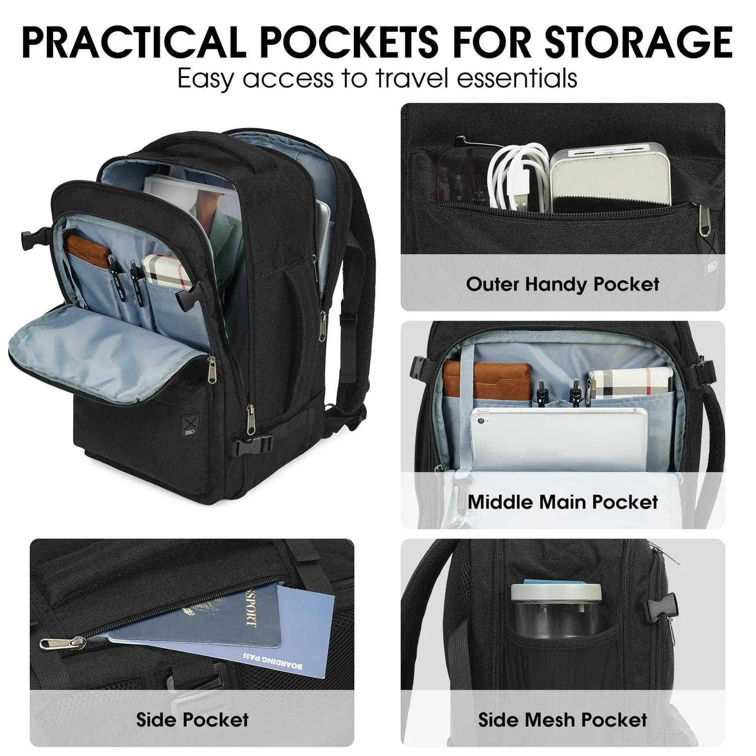 Narwey WF6006 zaino da viaggio sotto sedile laptop