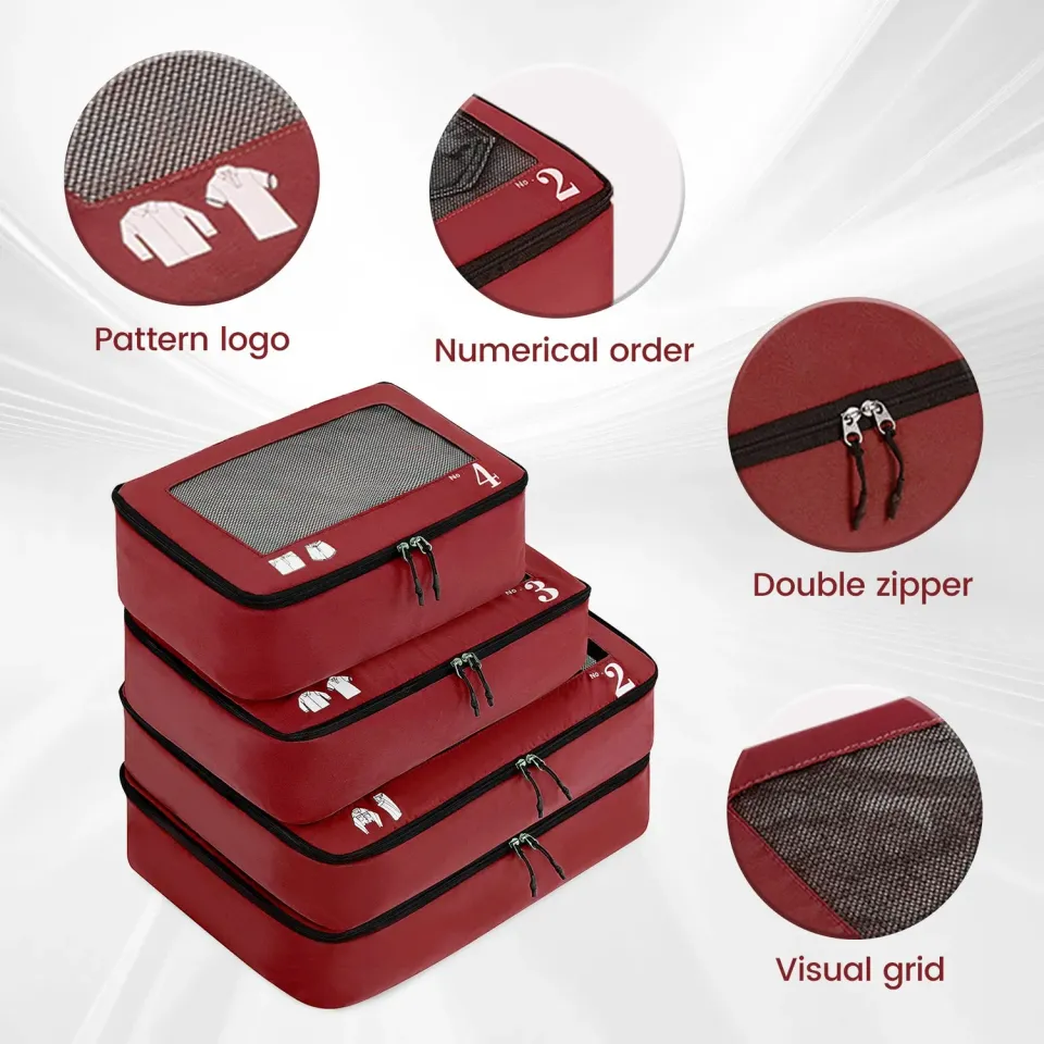 Narwey Number Icon set organizer valigia 7 pezzi rete
