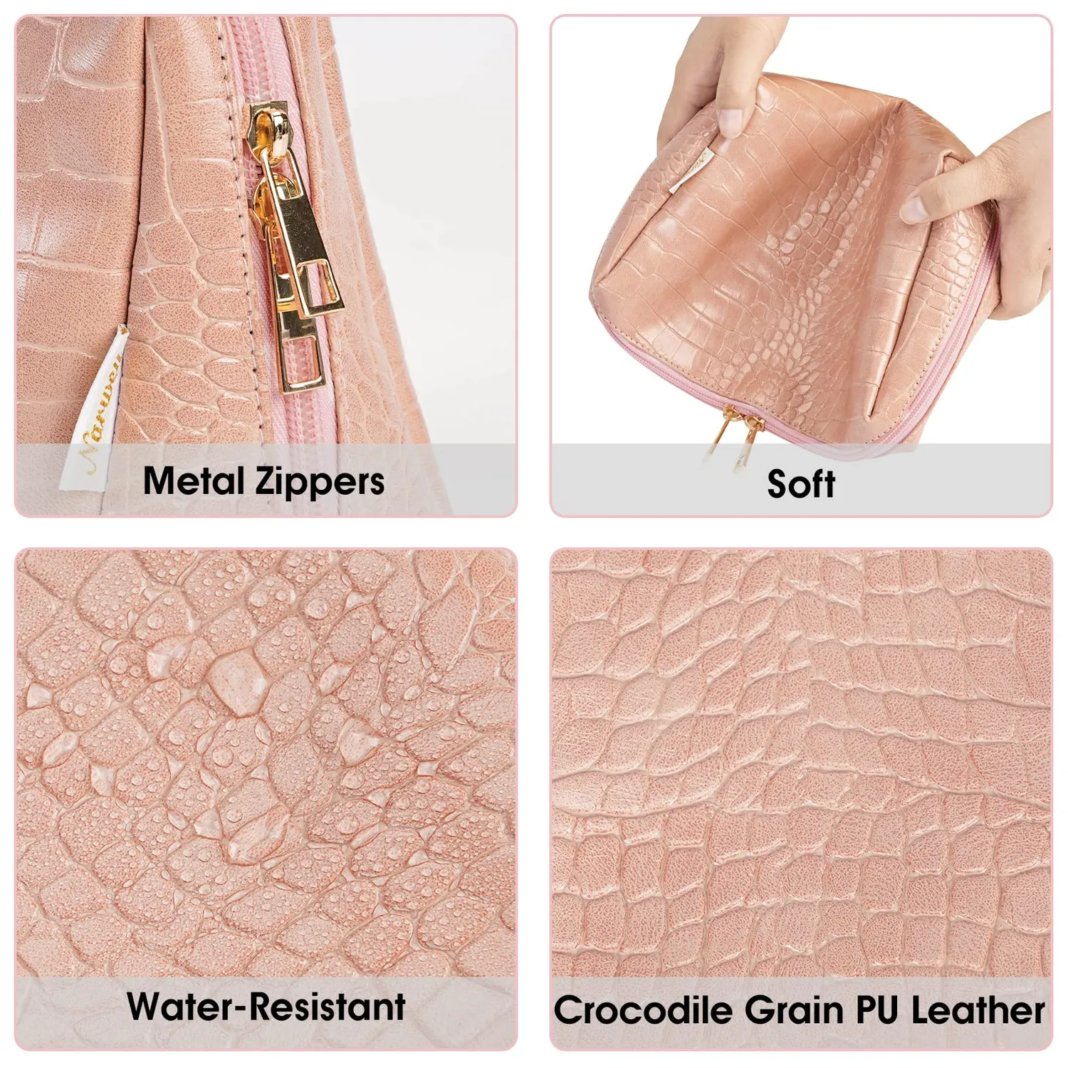 Narwey 5248 beauty case cosmetici in pelle vegana
