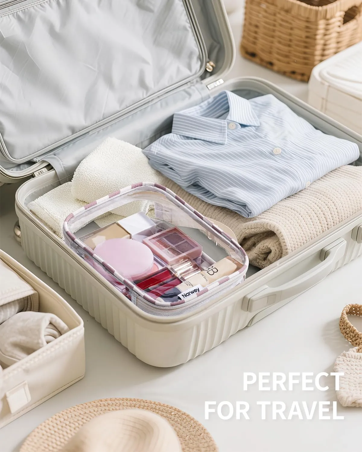 Narwey pochette trasparente TSA PVC da viaggio