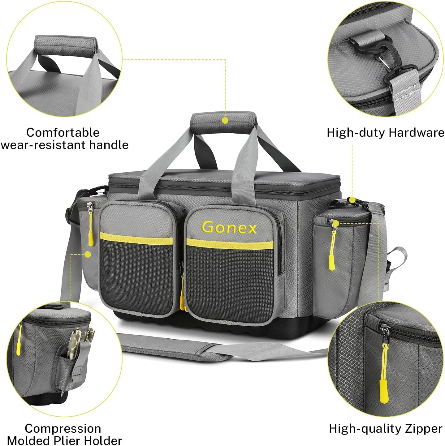 Gonex fishing tackle bag porta esche