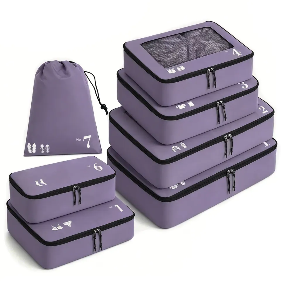 Narwey 7 Pcs Packing Cubes organizer valigia 7 pezzi
