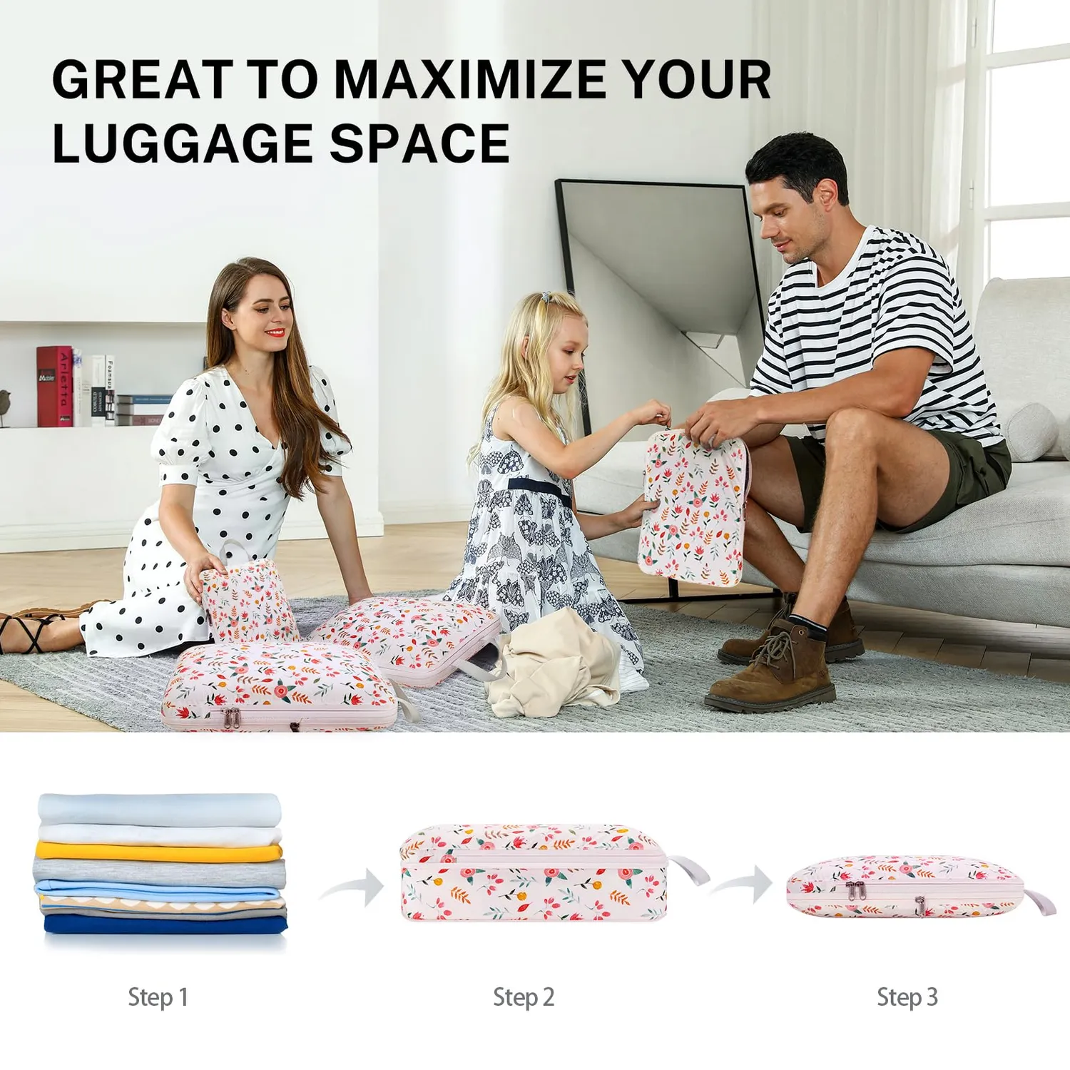 Gonex Set 4 Packing Cubes a Compressione