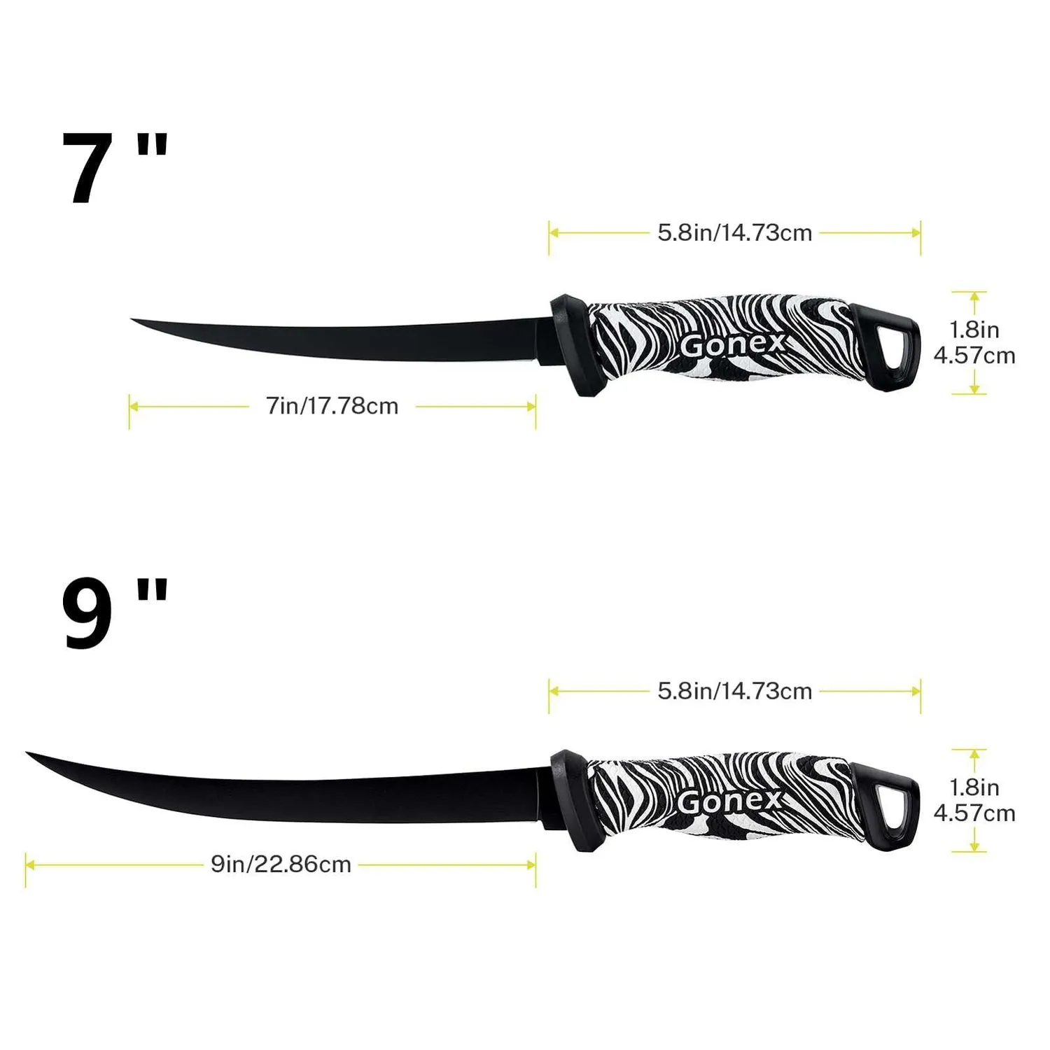 Gonex Coltello da Sfiletto Pesca con Affilatore