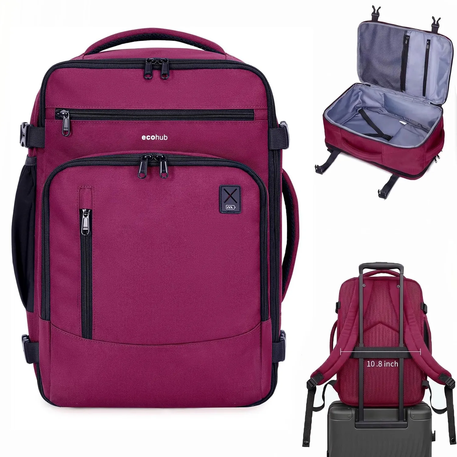 Narwey Zaino Cabina Laptop 15,6 Pollici 25L 16 Tasche