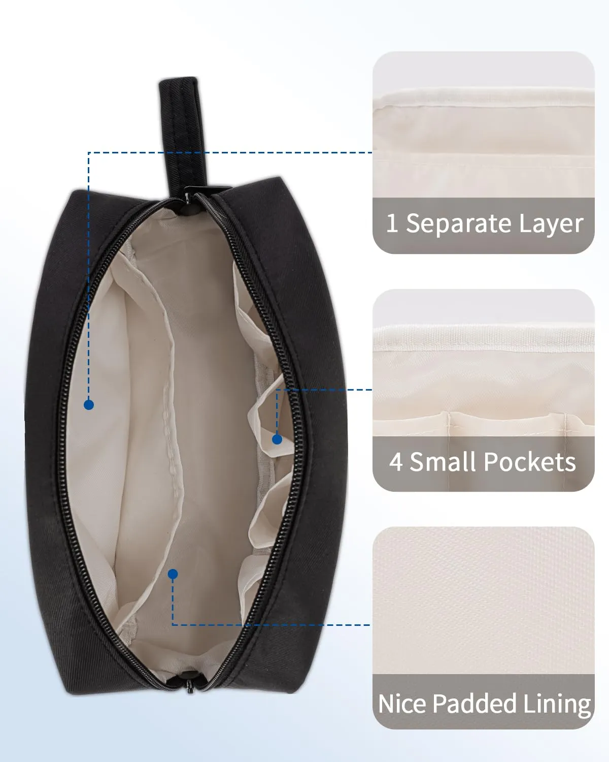 Narwey NW5207 Pochette Trucco con Maniglia Idrorepellente