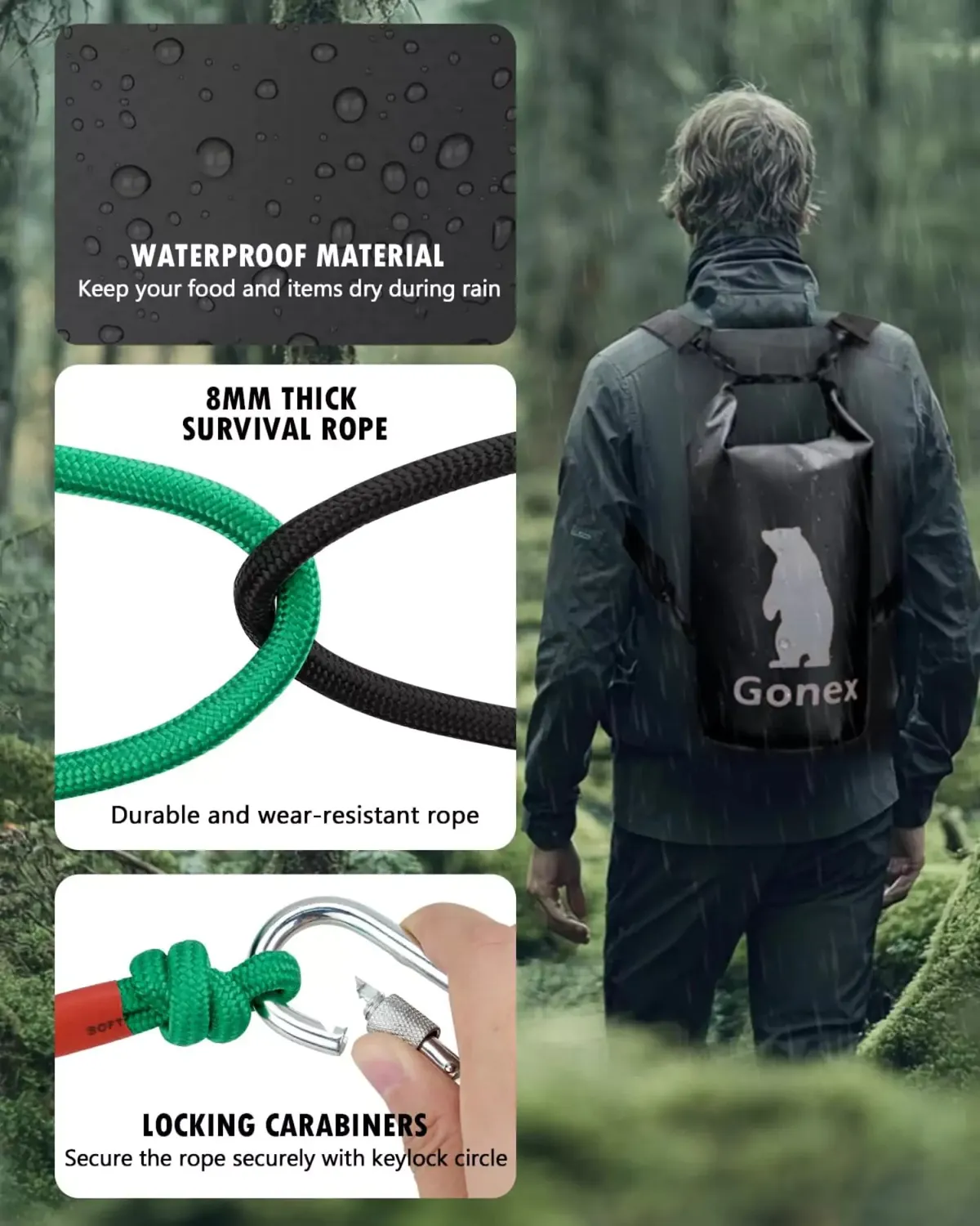 Gonex Bear Proof Bag Kit sacca orso 10L impermeabile