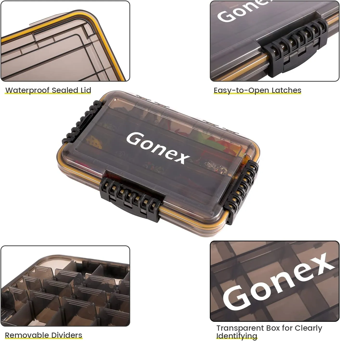 Gonex Waterproof Tackle Box porta esche