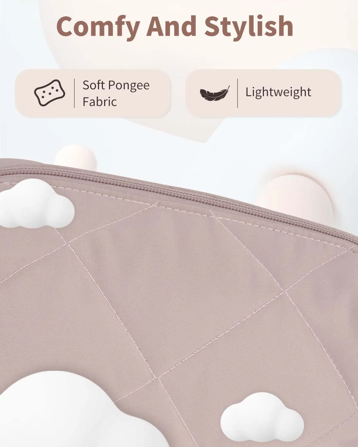 Narwey Puffy Padded Makeup Bag beauty case imbottito