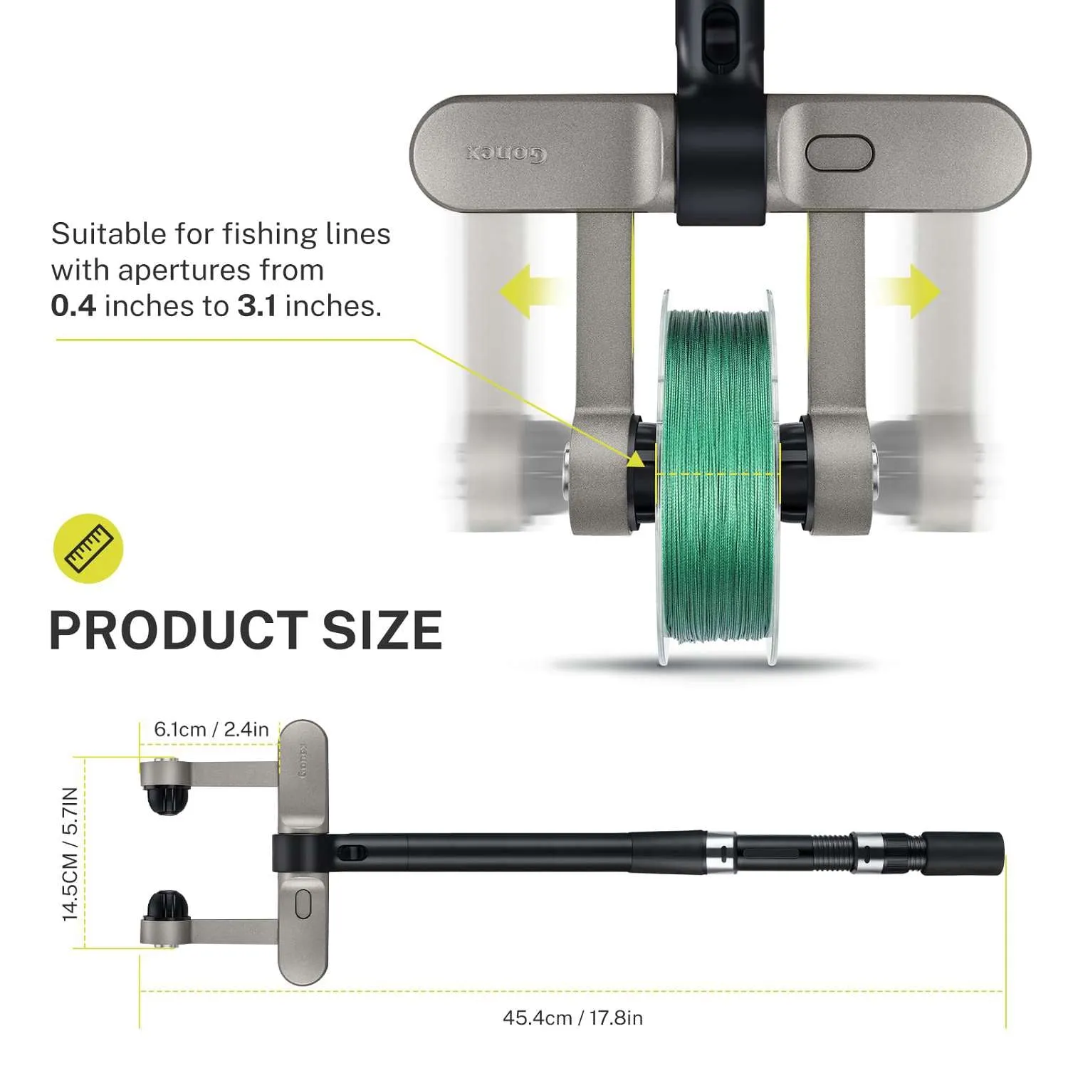 Gonex avvolgilenze pesca con morsetto