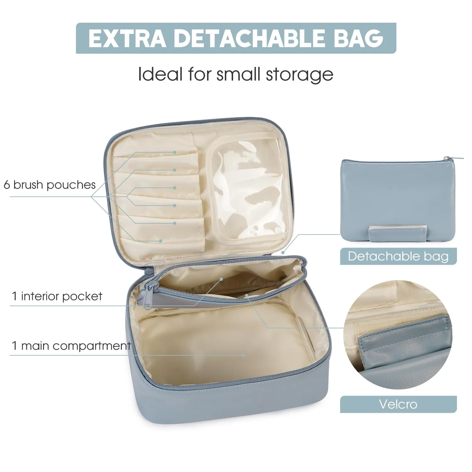 Narwey Vegan Leather set beauty case 2 pezzi ecopelle