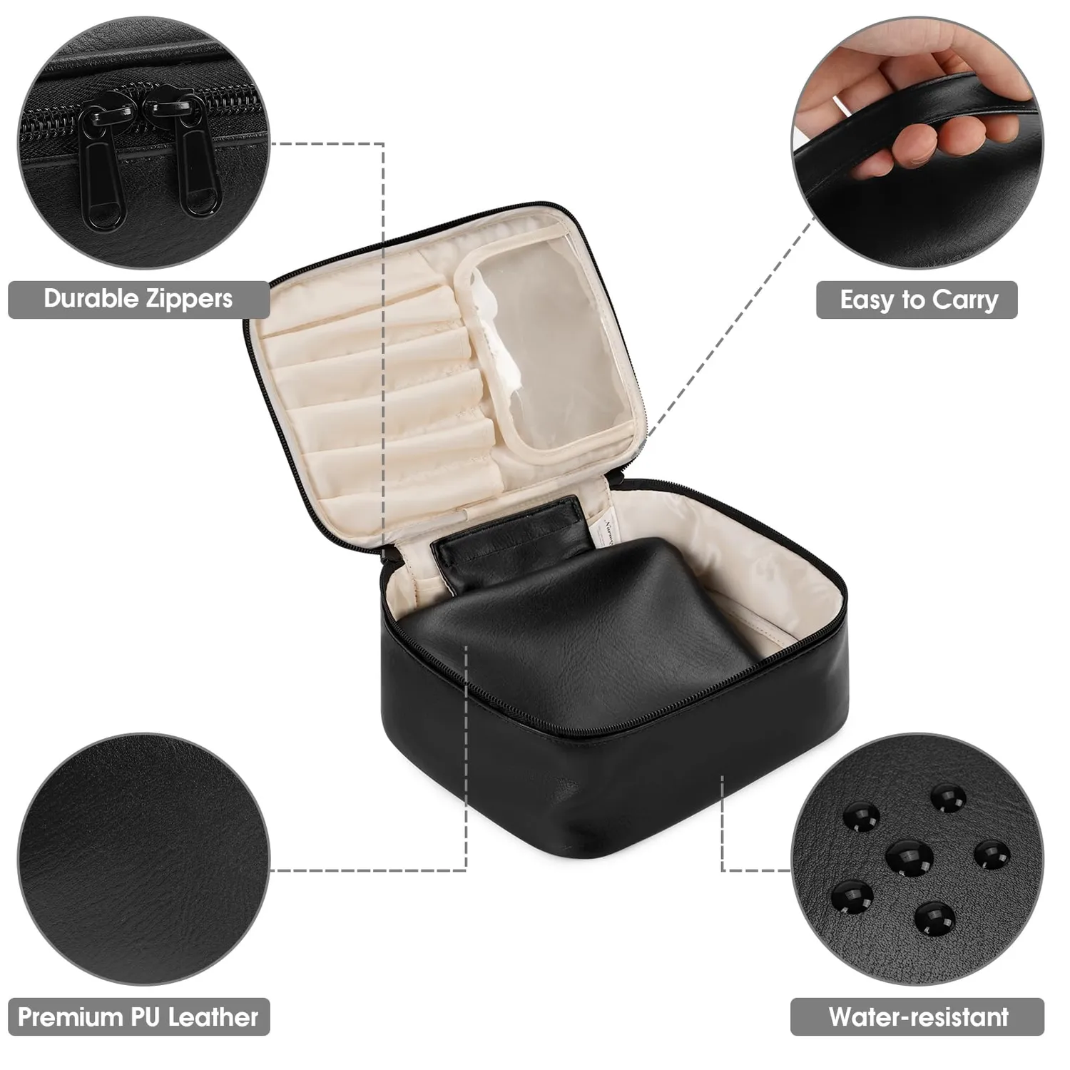 Narwey Vegan Leather set beauty case 2 pezzi ecopelle
