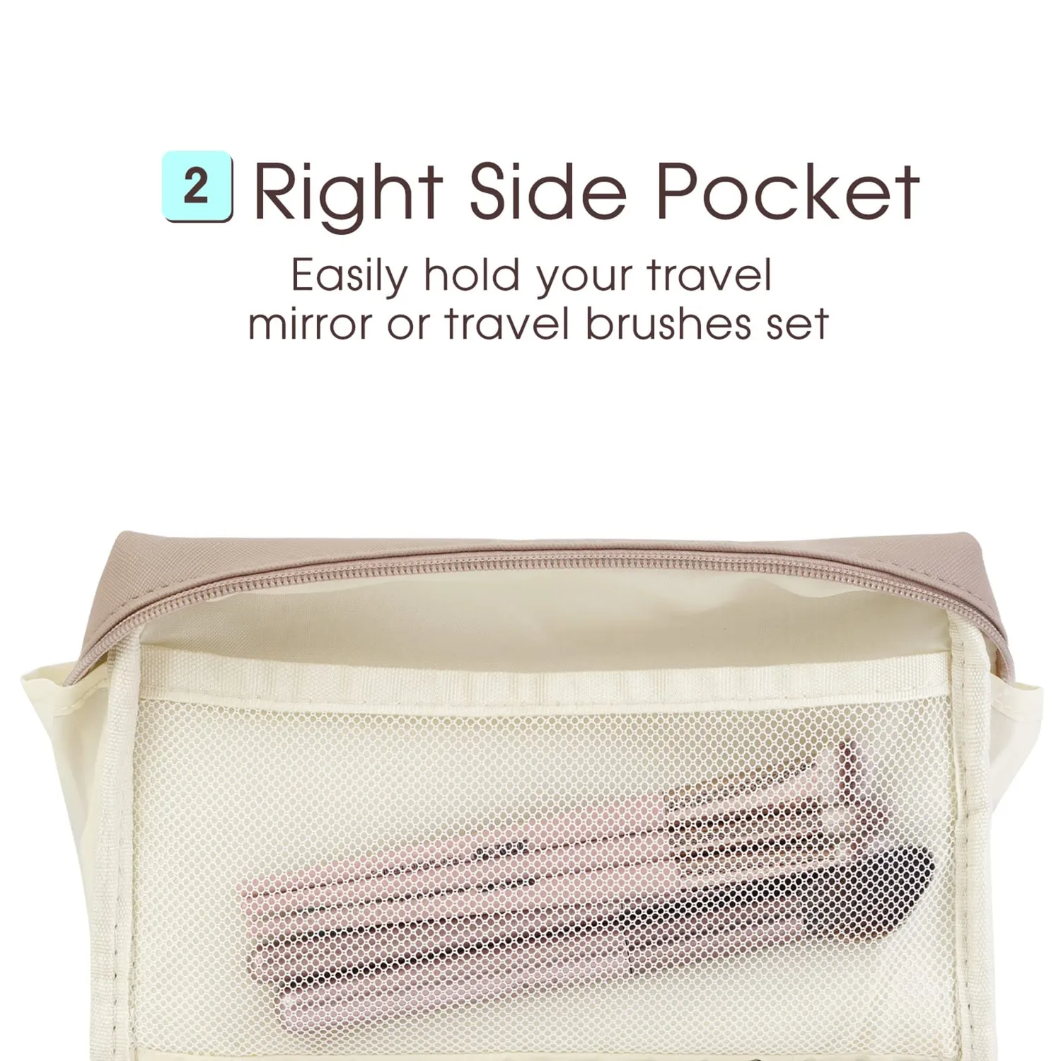 Narwey 5048 pochette trucco da viaggio similpelle