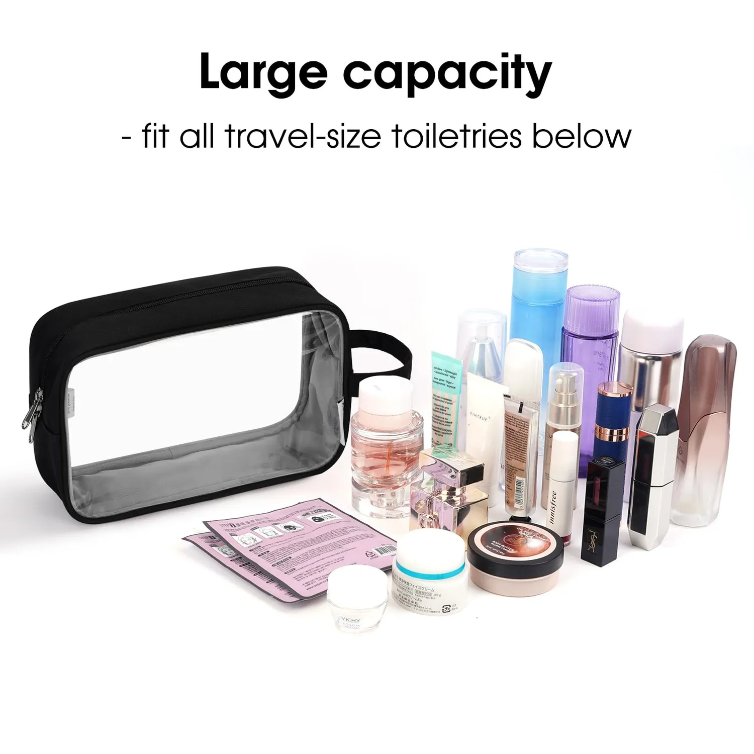 Narwey pochette trasparente PVC viaggio 25x15 cm