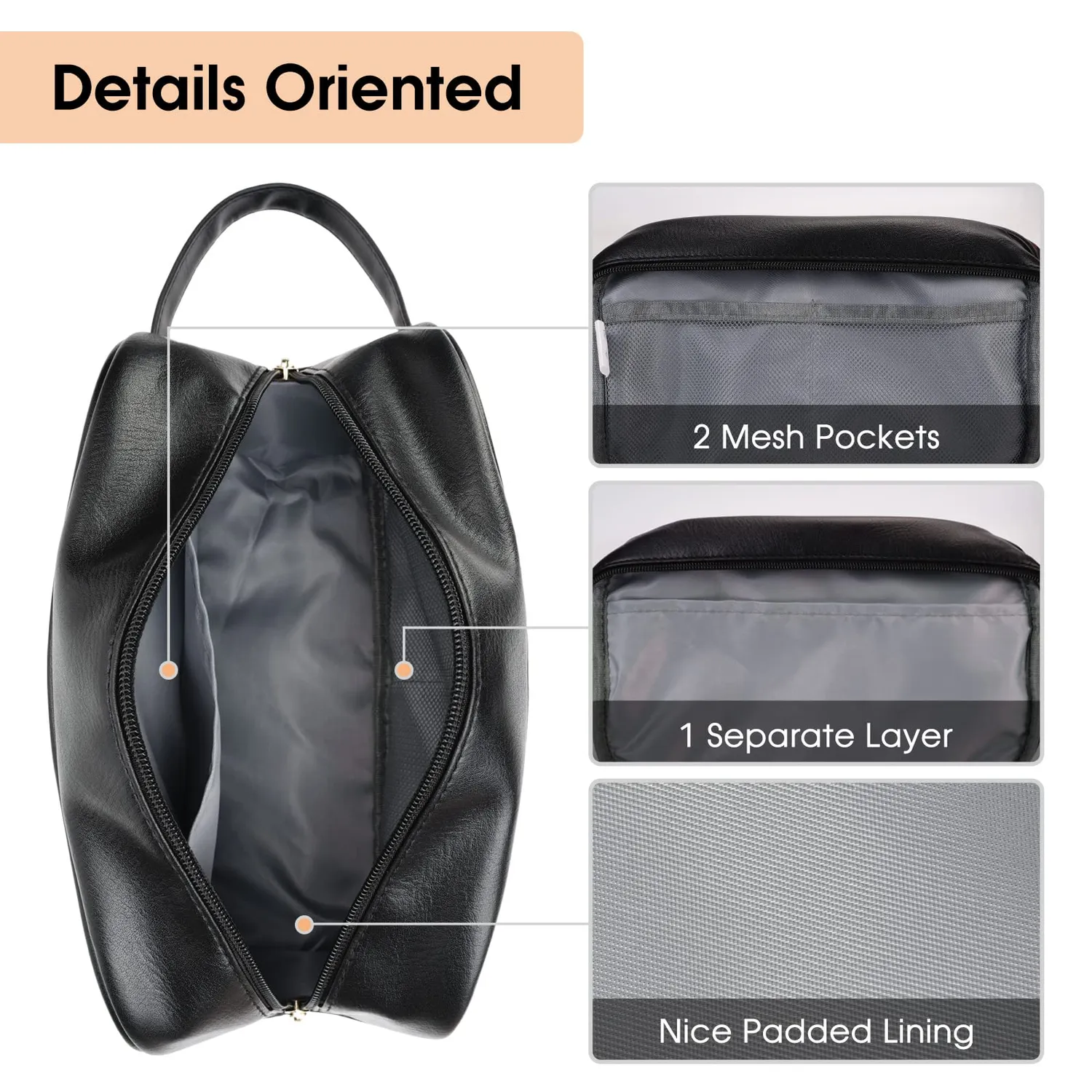 Narwey PU Leather beauty case da viaggio