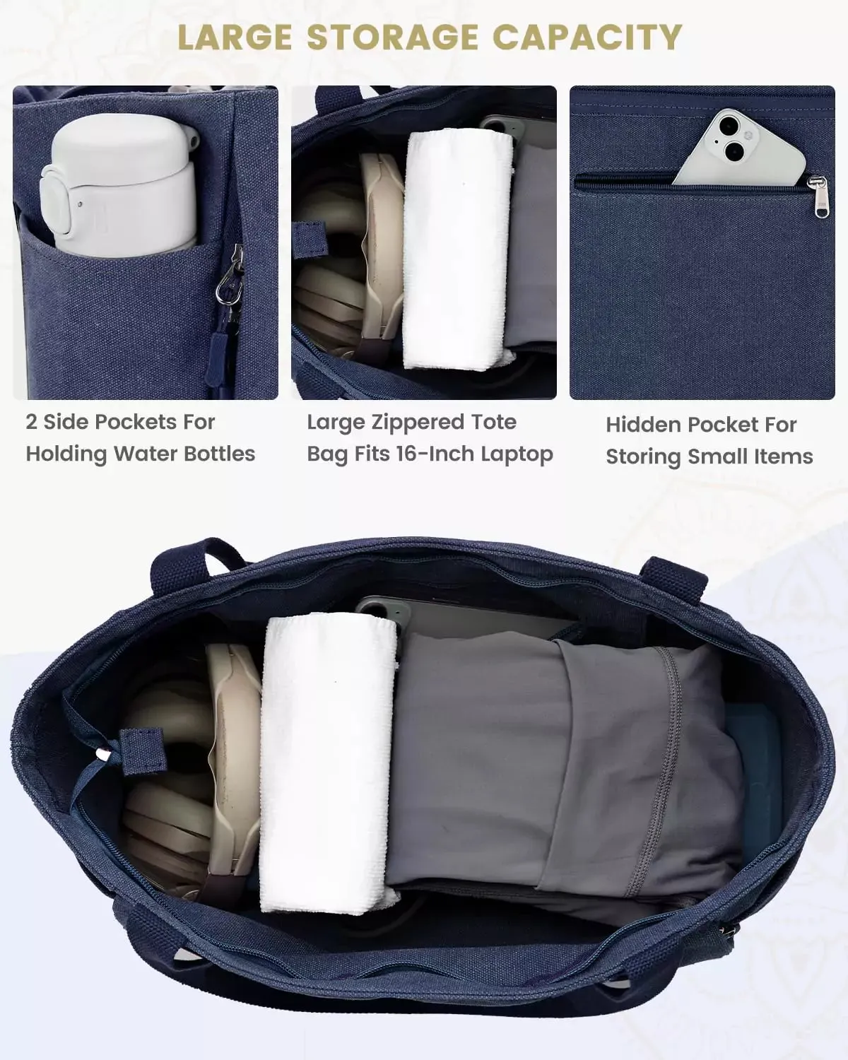 Gonex Borsa Tappetino Yoga con Zip