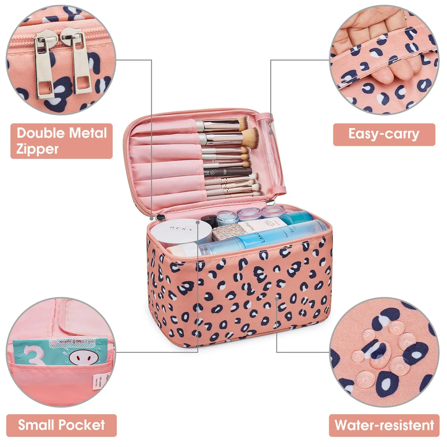 Narwey NW5053 trousse trucchi con vano pennelli