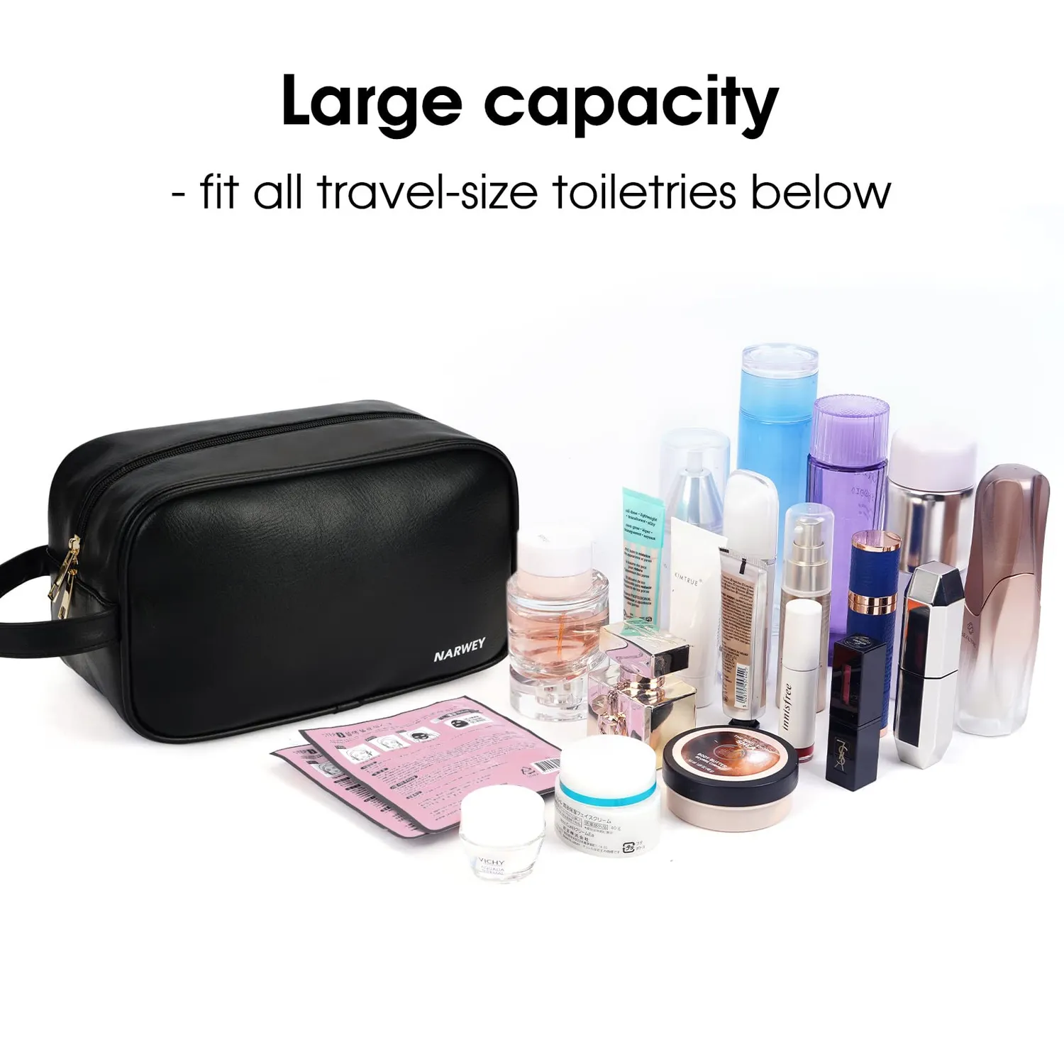 Narwey PU Leather beauty case da viaggio