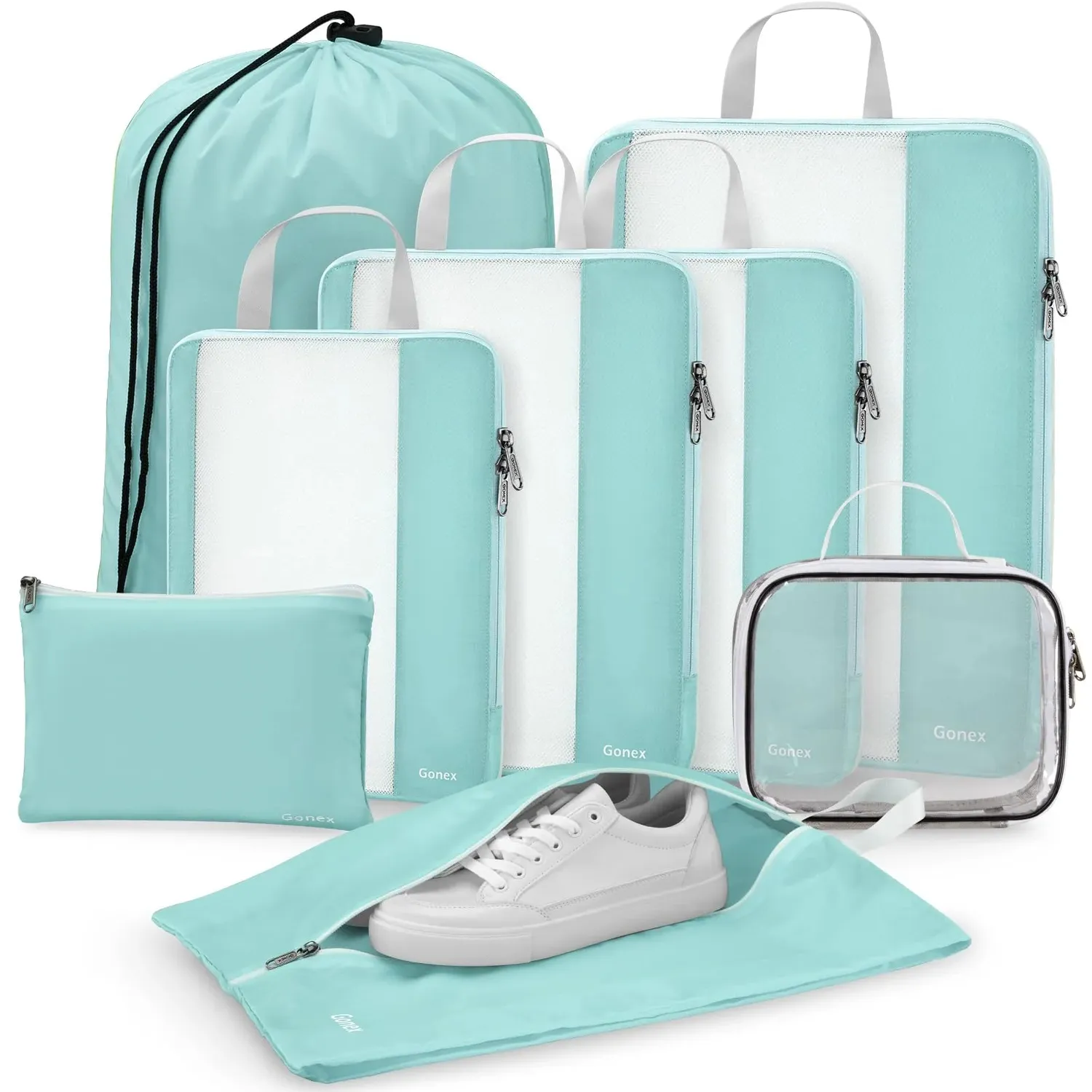 Gonex Compression Packing Cubes Compressione 8 Pezzi